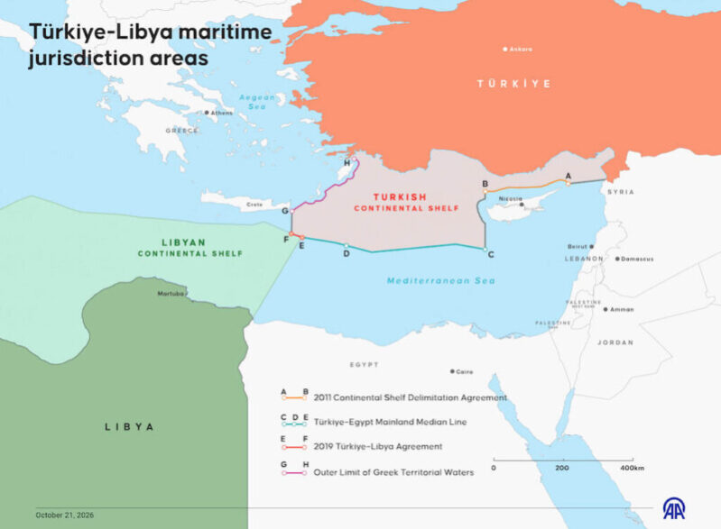 Libya Turkiye maritime borders